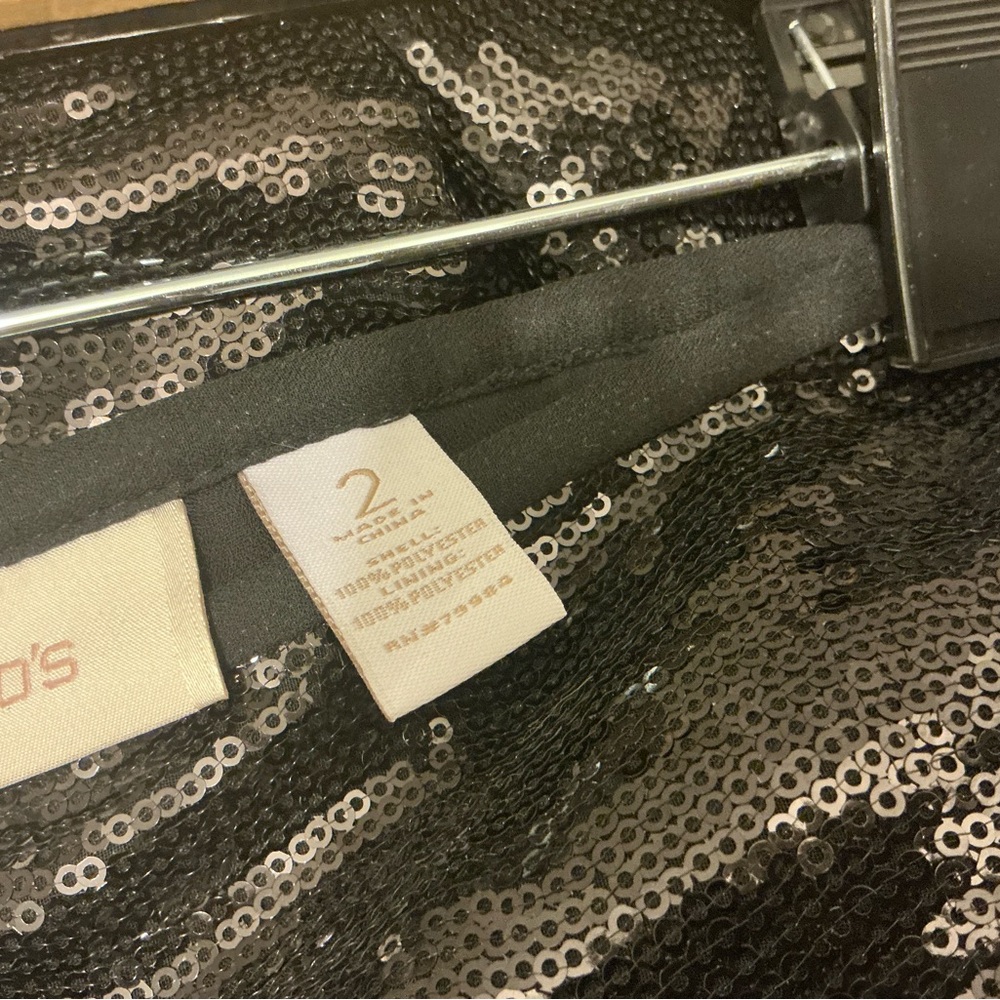 Chicos Sequins Swirl Wide Leg Pant Chico size 2 - Picture 5 of 5